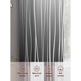 thumbnail image 7 of Black White Semi Sheer Curtains 108 Inch Length 2 Panels Set, Ombre Gradient Striped Minimalist Texture Sheer Kitchen Curtain Privacy Voile Window Curtain for Living Room Bedroom Rod Pocket Drapes, 7 of 7