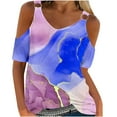 thumbnail image 1 of Blouses pour Femmes Blouses Décontractées à Manches Courtes et Col Rond, 1 of 1