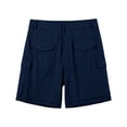 thumbnail image 3 of Tqcoqu Womens Cargo Shorts with Pockets Casual Summer High Waist Stretchy Shorts Loose Fit Solid Outdoor Hiking Short Pants,Navy,Women's S-XXXL, 3 of 8