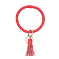 thumbnail image 4 of Koszal Women Leopard Solid Color Tassel Bracelet Wristlet Keychain Key Ring Holder, 4 of 7