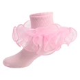 thumbnail image 1 of Toddler Baby Girls Ruffle Socks Double Lace Frilly Socks Ankle Socks, 1 of 4