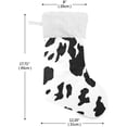 thumbnail image 2 of Coolnut Cow Print Christmas Stocking Personalized Large Candy Stocking, Xmas Stockings Decoration Hanging Gift for Family Holiday Party Ornaments Decor Fireplace, 2 of 7