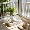 thumbnail image 6 of LEFXSMR Cat Water Fountain, Gravity Pet Dog Bowls for Drinking & Feeding, Automatic Cat Feeder for Pets Home Use, White, 6 of 6