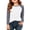 Grey, variant on YunPes Girls Cotton T-Shirt Contrast Raglan Long Sleeve Crewenck Tops Youth Casual Versatile Baseball Tees 3-13 Years