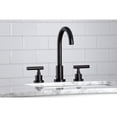 thumbnail image 3 of Kingston Brass FSC8925CML Manhattan Two-Handle 3-Hole Deck Mount Widespread Bathroom Faucet with Brass Pop-Up in Oil Rubbed Bronze, 3 of 8