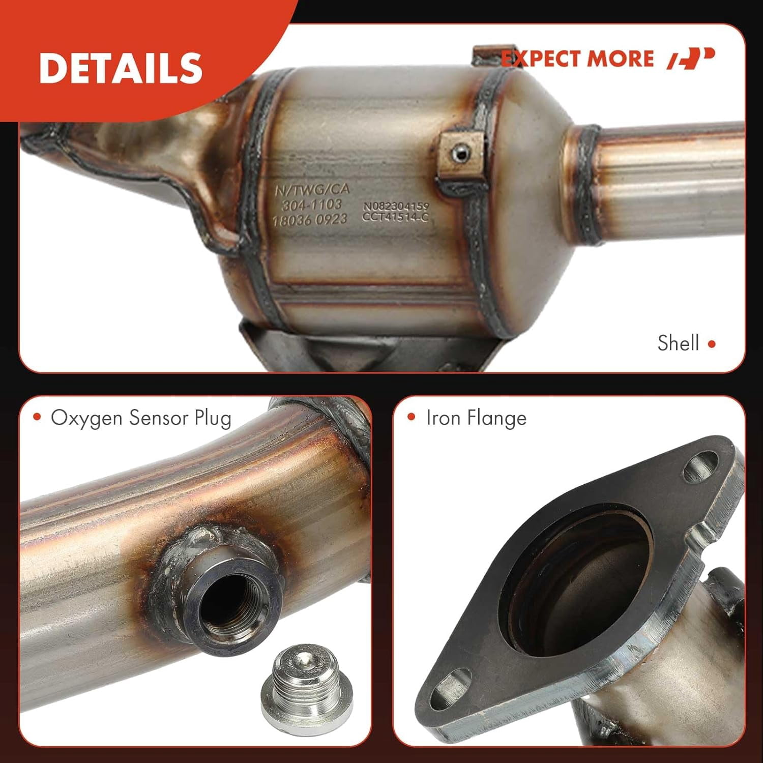 A-Premium Front Exhaust Manifold Catalytic Converter Kit Direct-Fit Compatible with Ford Focus 2012-2018 2.0L, EPA Compliant