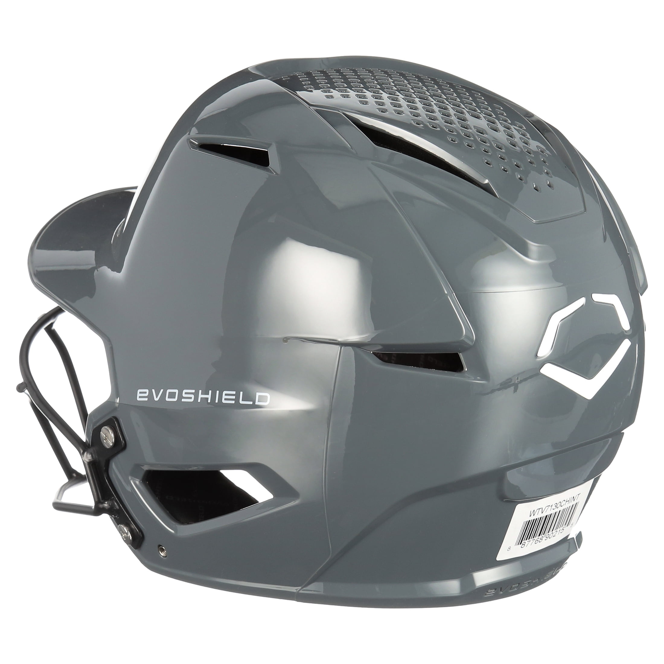 EvoShield XVT Batting Helmet Gloss Finish with Facemask, Charcoal, Intermediate
