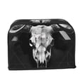 thumbnail image 7 of Rateoe White Black Sheep skull Pattern Toaster Covers 2 Slice Wide Slot,Bread Machine Cover,Bread Dust Cover & Fingerprint Protection,Appliance Covers, 7 of 7