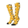 thumbnail image 2 of Fotbe Cute Bee Butterfly Yelllow print Women's Men's Novelty Crew Socks Cotton Socks Knee High Socks for Walking,Running,Nurses,Pregnancy, 2 of 9
