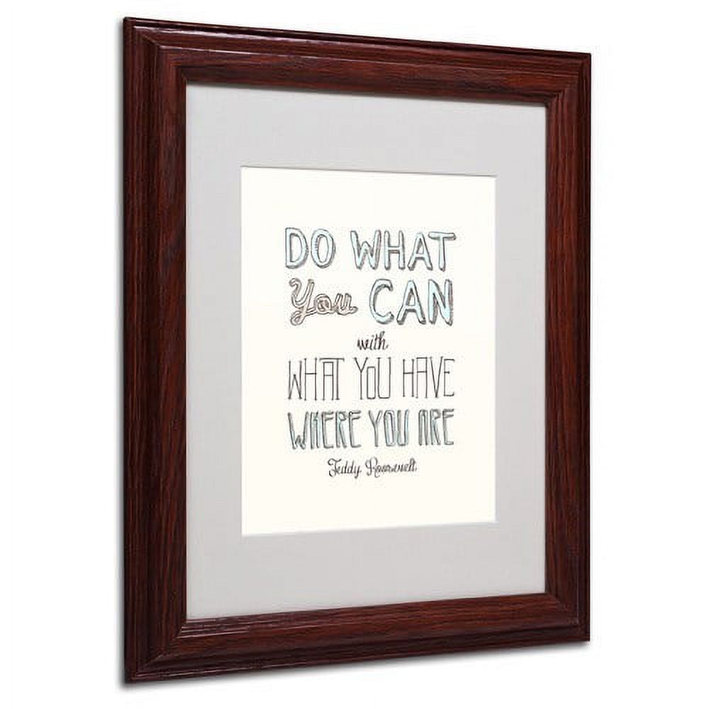 Trademark Fine Art "Do What You Can II" Canvas Art by Megan Romo, Wood Frame