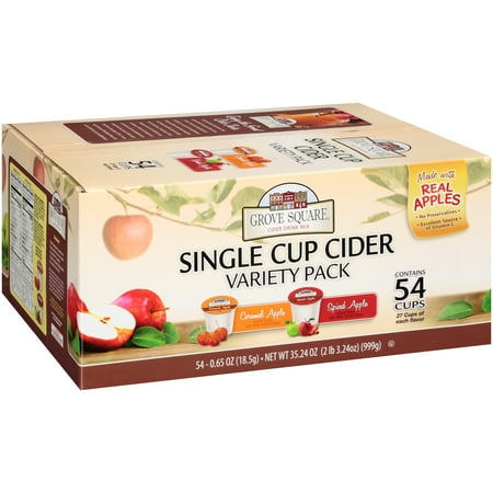 Best by 11/14/25 Grove Square Cider Pods, Variety Pack, Single Serve (Pack of 54) (Packaging May Vary) (B008UQIO36)