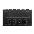 thumbnail image 1 of Tholdsy Amplificador de auriculares portátil, 4 canales, ajustable, bajo nivel de ruido, estudio de grabación, equipo de Control de volumen de Sistemas de cine en casa Enchufe de la UE, 1 of 6