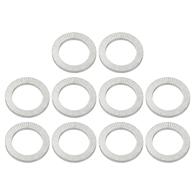 Uxcell Rondelles Verrouillables en Coin Acier au Manganèse Résistant aux Vibrations Rondelles de Sécurité pour Boulons Vis 10 20 mm