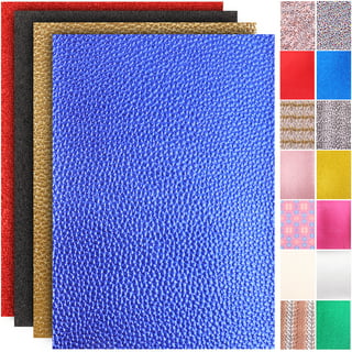 Kaseela Glitter Flower Pattern Faux Leather Sheets for Crafts, 6pcs/set 8.3 x 12(21cm x 30cm) A4 Synthetic Leather Fabric Sheets for Leather