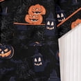 thumbnail image 5 of MEZZALL Girls Halloween Print Sleepwear Cozy Short Sleeve Lapel Button Shirts Blouse Tops With Shorts For Kids Comfortable Pajama Sets Cute Holiday Nightwear, 5 of 8