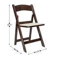 thumbnail image 5 of Emma + Oliver Weather-Resistant Wood Look Resin Folding Event Chair for Indoor/Outdoor Use in Dark Brown, 5 of 10