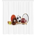 thumbnail image 3 of Ambesonne Youth Shower Curtain, Assorted Sports Equipment, 69"Wx75"L, Multicolor, 3 of 3