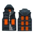 thumbnail image 2 of UPPADA Hooded Heated Vest for Women Cold Weather 8 Heating Zone Thermal Jacket Usb Recharging Warm Vest Winter Clothes Electric Jacket Heating Men Blue,XXXL, 2 of 4