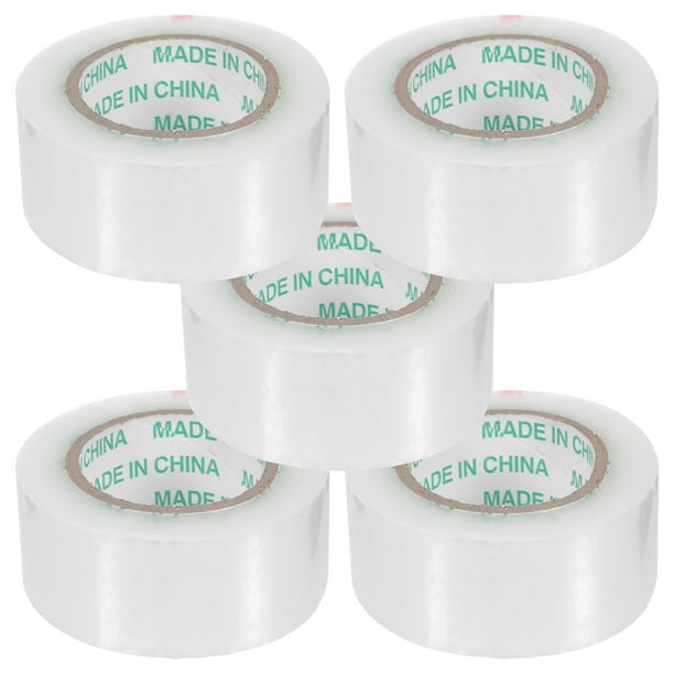 PTOOTP 5 rollos de cinta de envío transparente, cinta de embalaje resistente, cinta de embalaje transparente para mudanzas