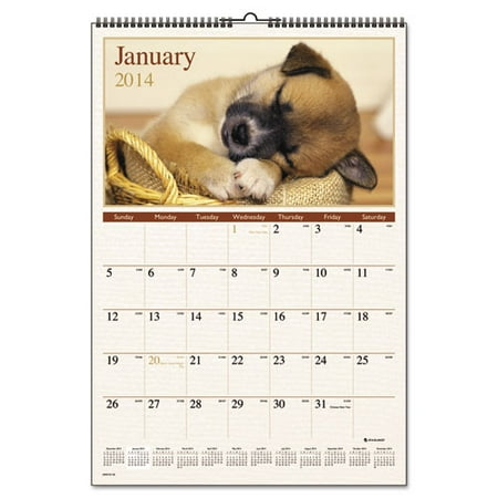 Puppies Wall Calendar - Puppies Monthly Wall Calendar
