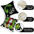thumbnail image 4 of Halloween Jack Decorative Throw Pillow Covers 16 x 16 Set of 4, Green Black Sally Monster Boo Cushion Case Decor, Funny Holiday Polka Dot Home Decoration for Sofa Couch, 4 of 7