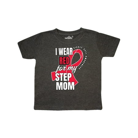 

Inktastic Sickle Cell Awareness I Wear Red For My Step Mom Gift Toddler Boy or Toddler Girl T-Shirt