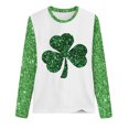 thumbnail image 4 of Charella Long Sleeve Shirts for Women St Patricks Day Shirt Crewneck T-shirts 2024 Trendy Bling Bling Tops,Green,L, 4 of 4