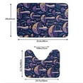 thumbnail image 3 of Yiaed Floral Hippie Mushrooms Print Bathroom Mat Set 2 Pieces Mat Anti-Skid Pad Ultra Soft and Absorbent Bathroom Bath Mat Contour Bath Rugs for Toilet Base, 3 of 6