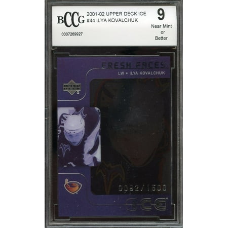 08 Upper Deck Ice - 2001-02 upper deck ice #44 ILYA KOVALCHUK rookie BGS BCCG 9