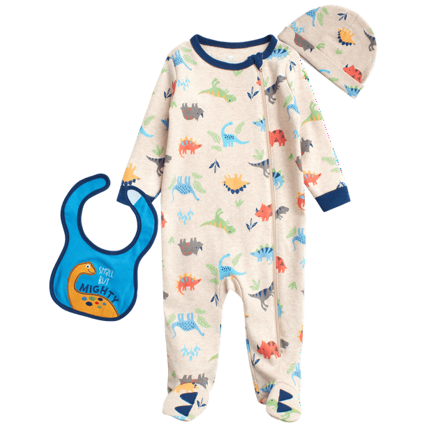 Koala Baby Newborn Baby Boys and Girls Bodysuit Set 3 Piece Footie