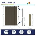 thumbnail image 4 of KeLiang Outdoor Shade Blinds Patio Roll Up Blackout Shades Exterior Privacy Screen for Pergola Balcony Porch Carport Deck Window, 4' W x 11' L Brown, 4 of 7