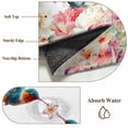 thumbnail image 6 of Pink Flower Round Area Rug 7Ft Washable Circle Rugs for Dorm Laundry Room, Spring Floral Butterflies Birds Farmhouse Non-Slip Carpet Floor Mats Indoor Outdoor Carpet Runner Aesthetic Home Decor, 6 of 8