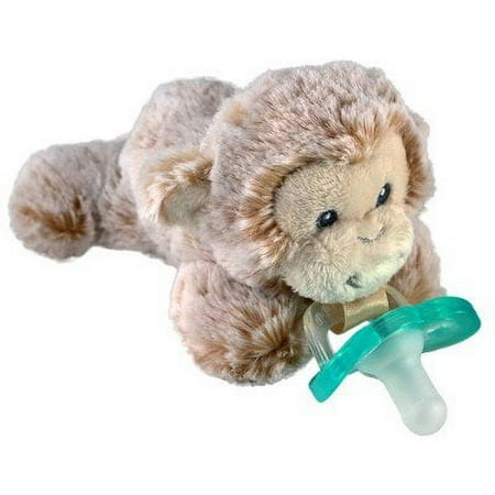 UPC: 0857371001439 | RaZbaby RaZbuddy Paci Holder – Detachable JollyPop Pacifier 0m+ – Monkey – Bpa Free – Pacifier Made in USA