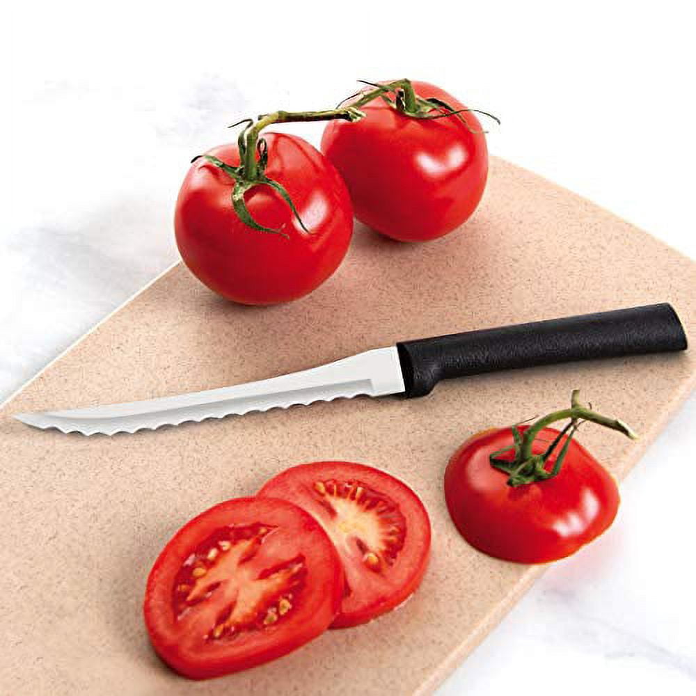 Rada Cutlery 3-Piece Peel, Pare & Slice Gift Knives Set with Quick Edge Sharpener, Black Handles