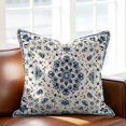 thumbnail image 5 of Throw Pillow Covers 18x18 Inch, Boho Floral Decorative Pillow Cases for Couch Sofa Bed, Bohemian Chic Neutral Botanical Patterned Cotton Linen Square Home Decor Pillowcases with Hidden Zipper, 5 of 9