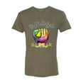 thumbnail image 2 of Wild Bobby, Colorful Softball Girl, Sports, Men Premium Tri Blend Tee, Military Green, Small, 2 of 5