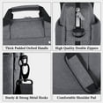 thumbnail image 3 of Padded Laptop Bag  17.3 Inch Expandable Waterproof Messenger Bag for Work Travel Fits Most 17-18 Inch Laptops - Men Women Compatible Gray, 3 of 6