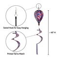 thumbnail image 4 of In the Breeze 0981 — Red, White and Blue Tie Dye Hot Air Balloon Wind Spinner — Outdoor Hanging Decoration, 4 of 5