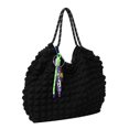 thumbnail image 1 of Bolso de mano de nailon informal para mujer, para oficina, viajes, maquillaje, bolsa de cosméticos (negro) Tmvgtek Para Estrenar, 1 of 5