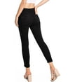 thumbnail image 4 of Wax Jean Women's Juniors Classic High Rise Capri Jeans (11, Black), 4 of 5