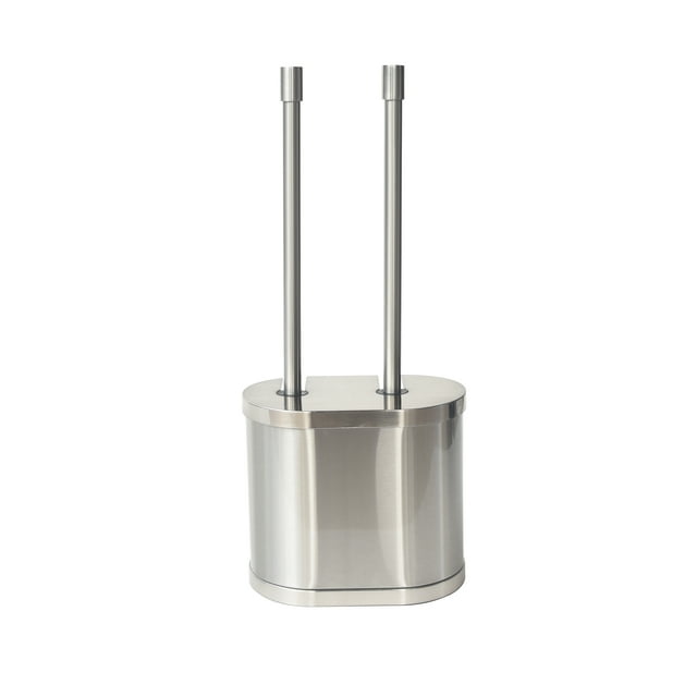 Better Homes & Gardens, Metal Toilet Bowl Brush and Plunger Set, Brushed Nickel