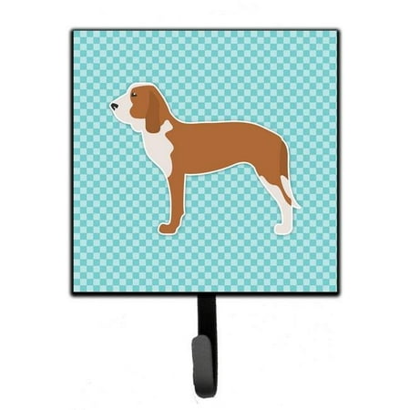 

Spanish Hound Checkerboard Blue Leash or Key Holder