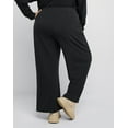 thumbnail image 2 of Hanes Originals Women's Fleece Palazzo Pants, 28.5" (Plus Size) Black 3X, 2 of 5