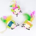 thumbnail image 4 of Cat Mouse Toy Sisal Interactive Faux Feather Cat Ball Toy Kitten Chewing Toy, 4 of 10