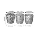 thumbnail image 3 of Efavormart 6 Pack | 3" Silver Mercury Glass Candle Holders, Votive Tealight Holders - Assorted Geometric Designs, 3 of 5