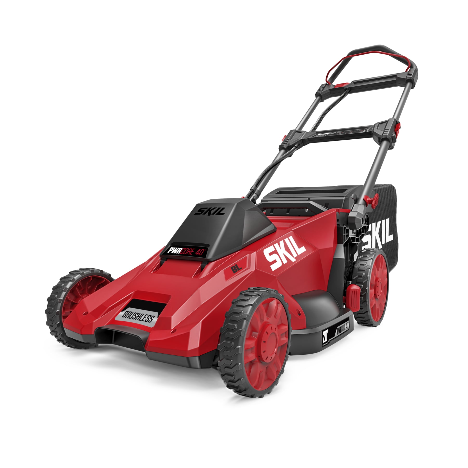 SKIL PWR CORE 40V 20-Inch Battery Lawn Mower, Brushless Push Mower with 6.0Ah Battery and Charger, Cordless Electric Lawn Mower with 3-in-1 Mulching, Bagging