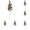 Brown*20, variant on Glitter Berry Stems for Christmas Tree Ornaments, 20Pcs Brown Picks and Sprays Artificial Branches Xmas Tree Filler Holiday Wreath Garland Decorations Home Décor, 8.66 Inches