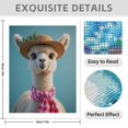 thumbnail image 3 of Diamond Art Kit for Adults, Llama Fashion Straw Hat Scarf Diamond Painting for Adults Beginners, 5D DIY Diamond Art Painting Kits, Colorful Diamond Painting Craft for Home Decor 12x16 Frameless, 3 of 7