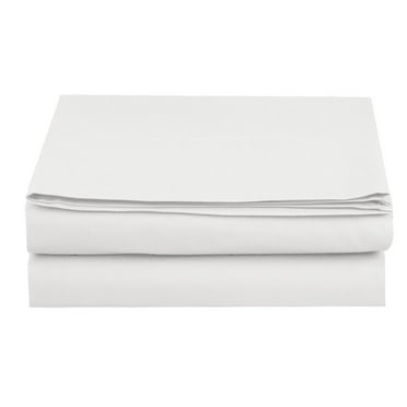 1500 Thread Count Egyptian Quality 1-Piece Flat Sheet, Twin/Twin XL Size, White