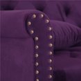 thumbnail image 6 of Living Room Sectional Sofas with Sleeper, L-Shaped Sofa Bed with Reversible Ottoman, 2 Pillows, Modern Fabric Bedroom Furniture Sleeper Sofa Couch with Wood Legs for Small Space, Purple, LLL1960, 6 of 11